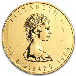 Canadian Maple Leaf 1 oz Gold 1986