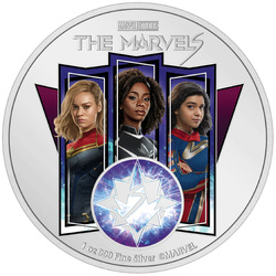 Niue: Marvel - The Marvels coloured 1 oz Silber 2023 Proof