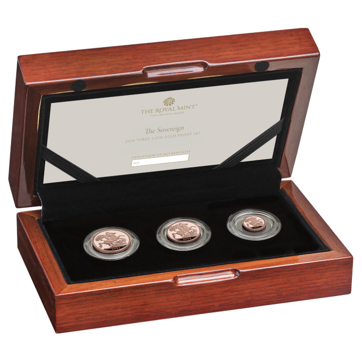 Wielka Brytania: Zestaw 3 monet Sovereign 2024 Proof