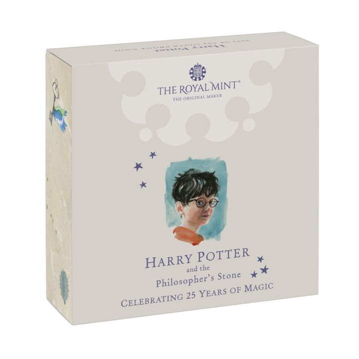 Harry Potter colorato 25° anniversario 50p d'argento 2022 Proof