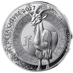 Ezüstérme Monnaie de Paris: A Kecske éve 1 uncia ezüst 2027 Proof High Relief