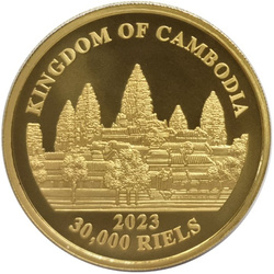 Cambodia: Asian Elephant 1 oz Gold 2023