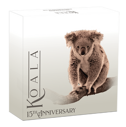 Koala placcato in oro 15° anniversario 3 once d'argento 2022 Proof