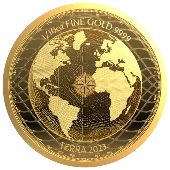 Niue: Terra 1/10 uncji Złota 2023 Prooflike