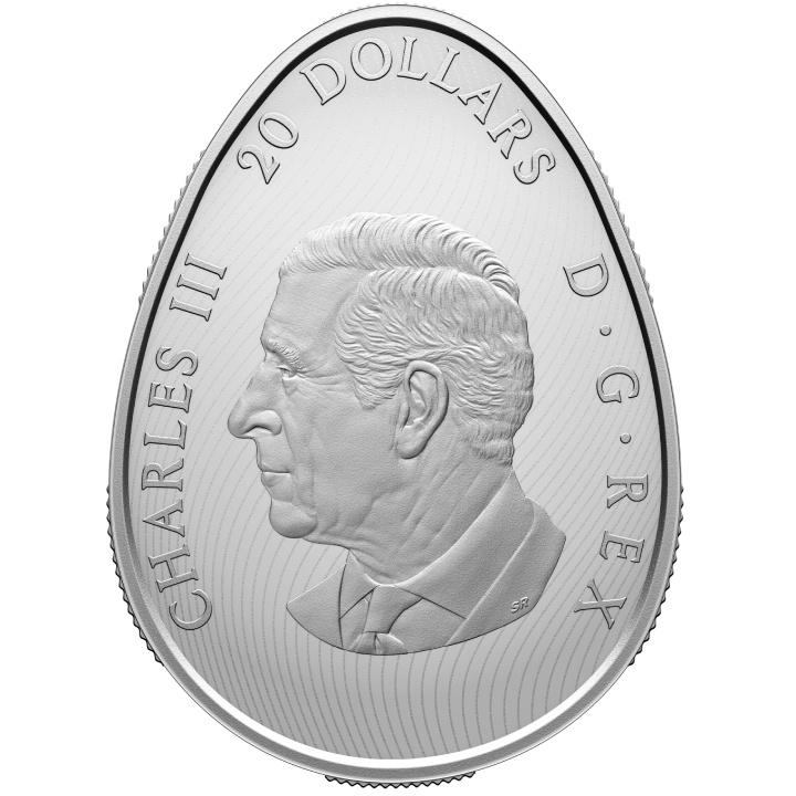 Kanada: Húsvéti tojás 20 dollár színes ezüst 2025 Proof