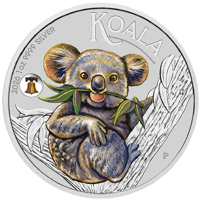 Koala 1 oz argento 2026 Liberty Bell Privy ANA Coin Show Special