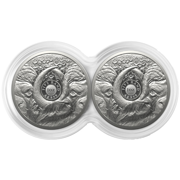 Big Five II: Buffalo - Double Capsule - Set 2 x 1 oz Silber 2023 Proof