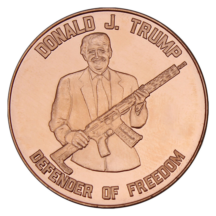 Donald Trump, Defender of Freedom, 1 ounce of copper.