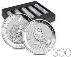 Kookaburra 1 uncja Srebra 2020 PAKIET 300 SZTUK