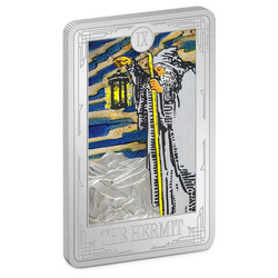 Niue: Tarot Cards – The Hermit kolorowany 1 uncja Srebra 2022 Proof