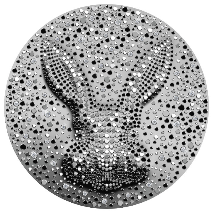 Niue: The Black Water Rabbit 1000 grams Silver 2023 Prooflike