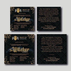 Niue: The Witcher Book Series - Sword of Destiny 1/10 oz Gold 2022 Poof Coin