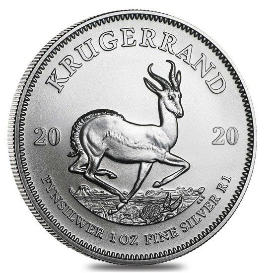 Krugerrand 1 unce stříbra 2020 BALÍČEK 100 KS