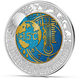 Seria de niobiu Global Heating colorată 25 euro argint 2023