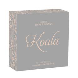 Niue: Native Impressions - Koala 1 oz Silber 2025 Gilded Prooflike Super Incused
