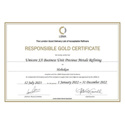 Umicore 1 g Gold Bar