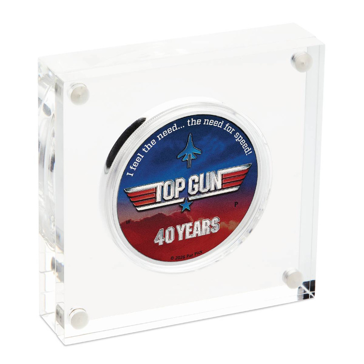 40 Years of Top Gun colorée 1 oz argent 2026