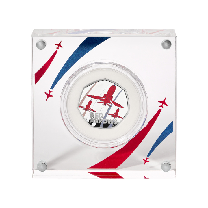 The Red Arrows coloured 50p Silver 2025 Proof