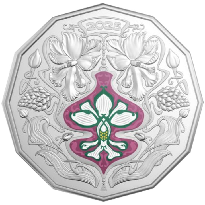 Décoration de Noël - Festive Floral coloré 50c Cuivre 2025