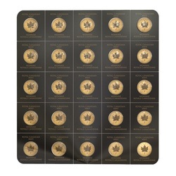 Feuille d'érable canadienne 25 x 1 gramme d'or 2023