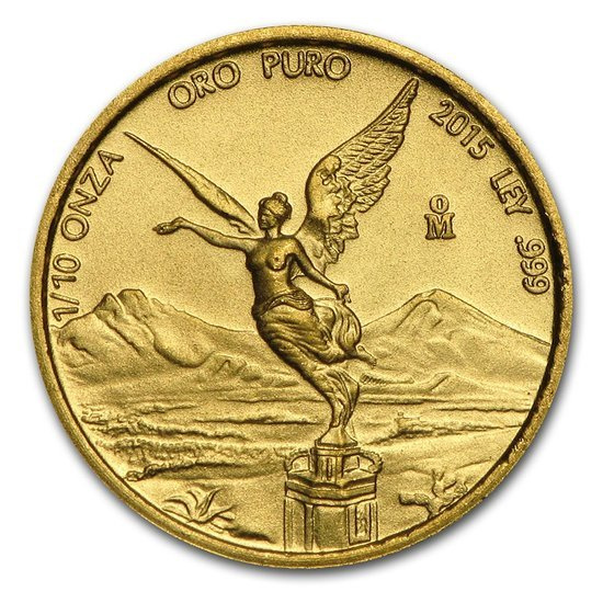 Libertad Mexicana 1/10 onza Oro 2015