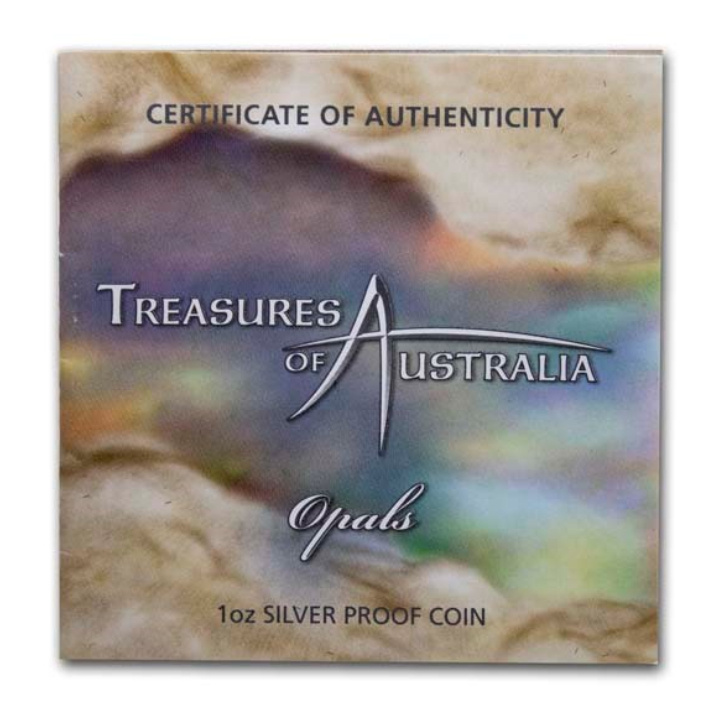 Poklady Austrálie: Opály 1 oz Stříbro 2008 Proof