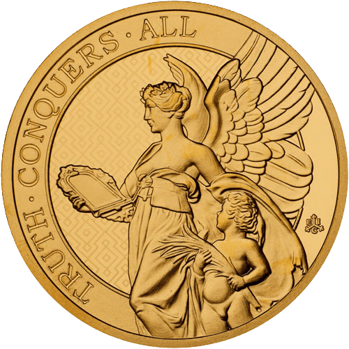 Die Tugenden der Königin: Wahrheit, 1 Unze Gold, 2022