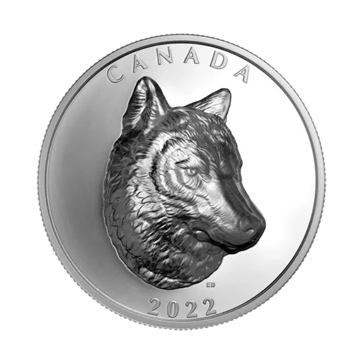 Canada Timber Wolf Argint 2022 Proof High Relief