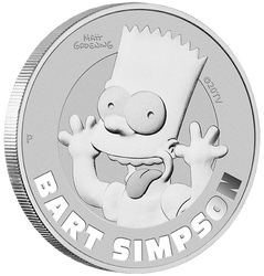 Tuvalu: Bart Simpson 1 oz Silber 2022