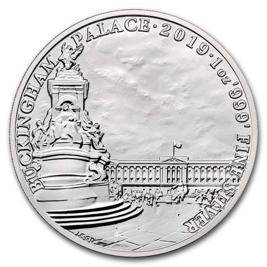 Landmarks of Britain: Pałac Buckingham 1 uncja Srebra 2019