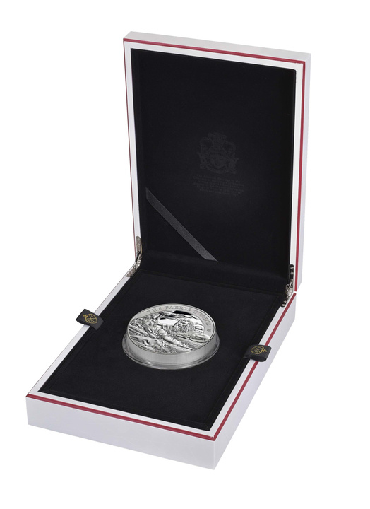 Svatá Helena: Faerie Queene – Una & Lion 1000 gramů stříbra 2023 Proof