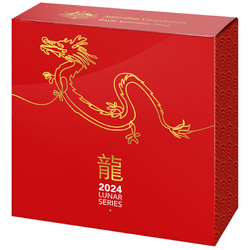 RAM: Lunar - Year of the Dragon 1 oz Silver 2024 Proof Domed Coin