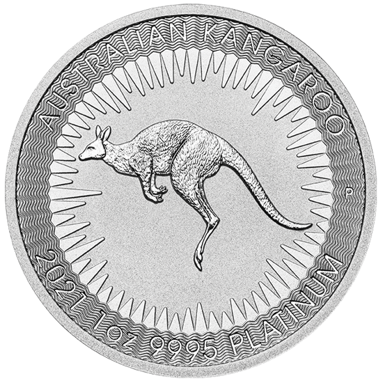 Australijski Kangur 1 uncja Platyny PAKIET 10 SZTUK 2021