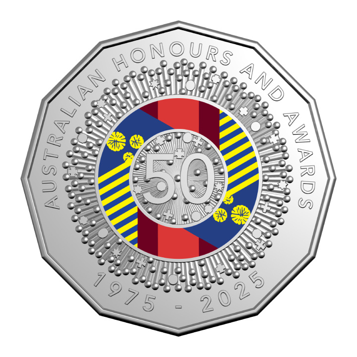 Juego de 6 Monedas – 50 Años del Sistema de Honores Australiano 2025