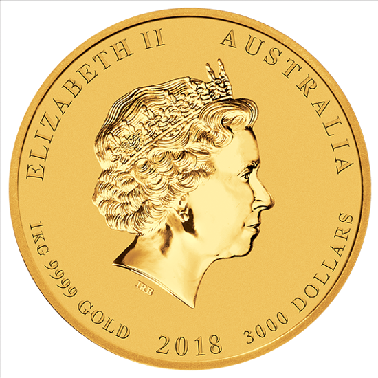 Lunar II: Year of the Dog 1000 gram Gold 2018