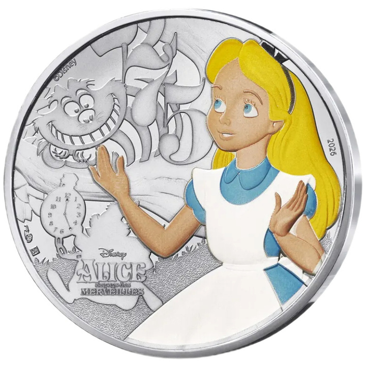 Silver Coin Disney - Alice in Wonderland Coloured Silver Ag. 333 10 Euro 2026