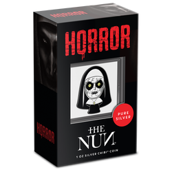 Niue: Horror - The Nun Chibi Coin kolorowany 1 uncja Srebra 2022 Proof