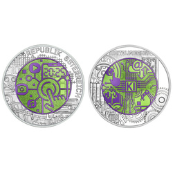 Serie Niobium: Digitalisation colorata 25 Euro Argento 2025