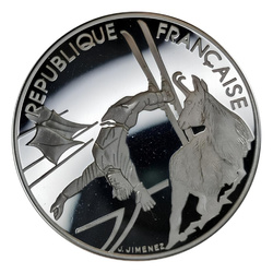 Franciaország, 100 frank XVI. téli olimpiai játékok különböző évek