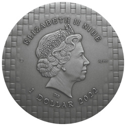 Niue: Fairy Tales - Riding Hood coloured $1 Silver 2022 High Relief Antiqued Coin