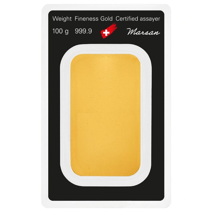 Gold Bar Argor-Heraeus 100 g Gold