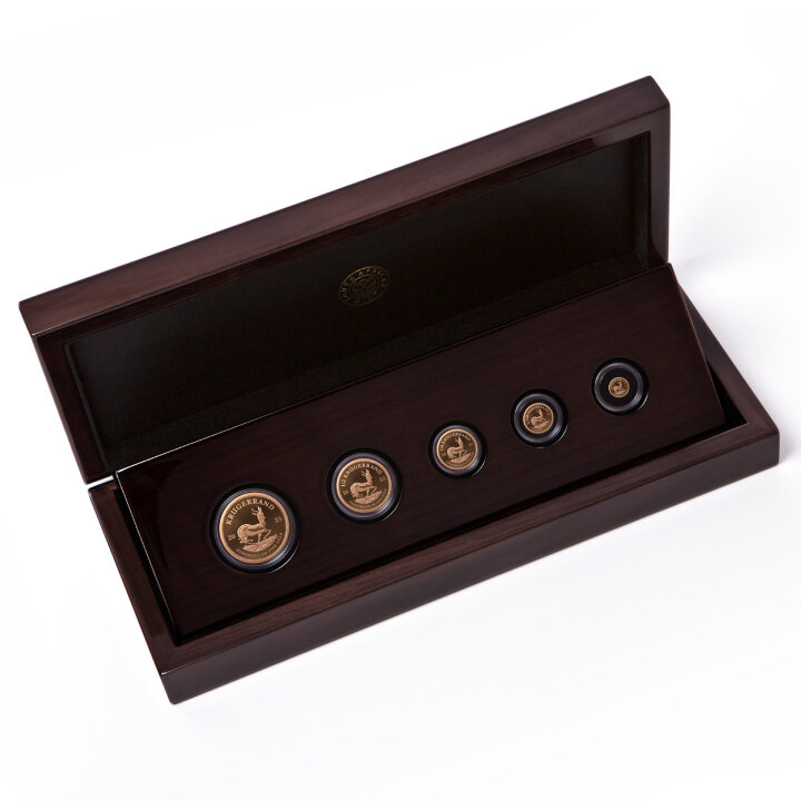 Lot de 5 pièces d'or Krugerrand 2025 Proof