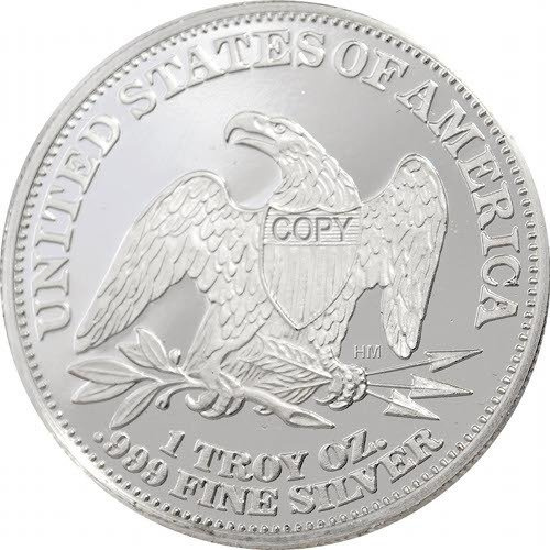 Seated Liberty 1 oz Silber Round