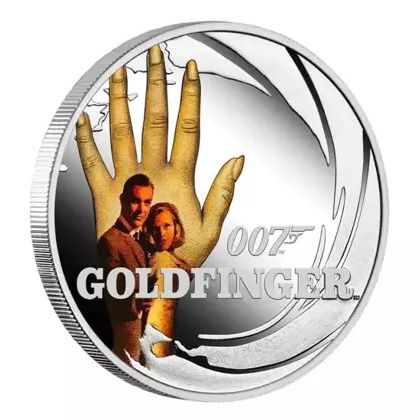 Tuvalu: Goldfinger kolorowany 1/2 uncji Srebra 2021 Proof