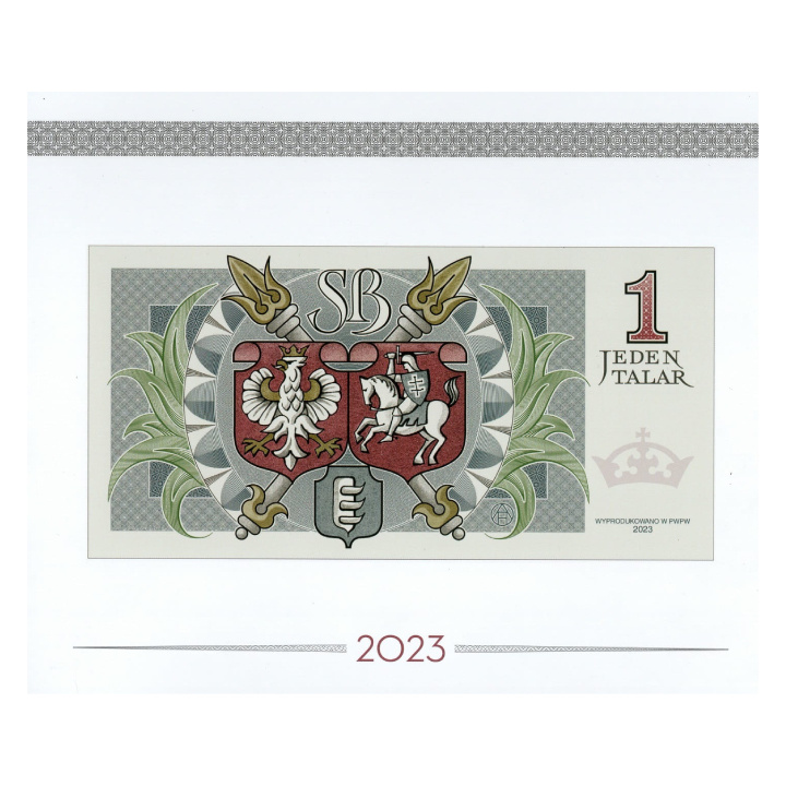 1 Talar Stefan Batory Projekt studyjny banknotu 2023 druk PWPW