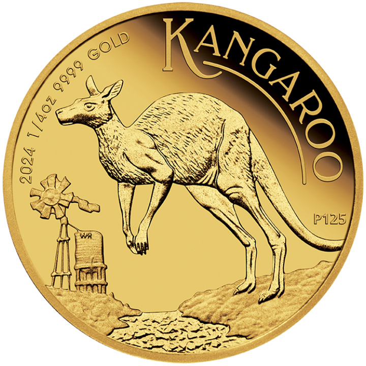 Canguro australiano 1/4 oncia d'oro 2024 Proof