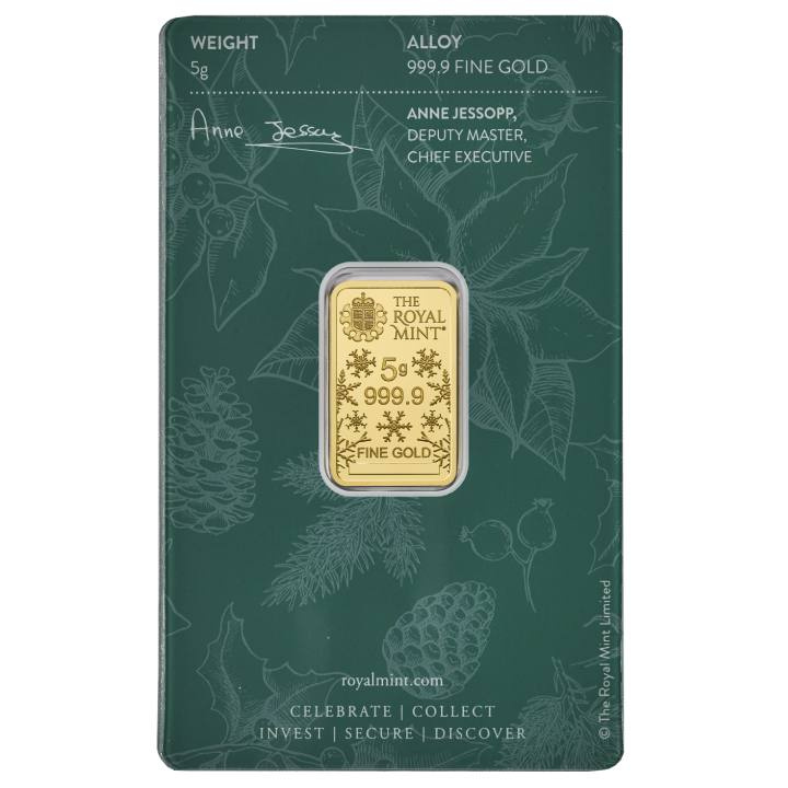 5 gram Gold Bar Christmas Tree