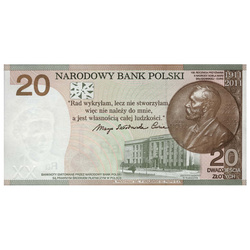 Banconota NBP Maria Skłodowska-Curie 20 zł 2011