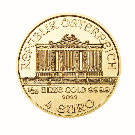 Vienna Philharmonic 1/25 oz Gold 2022
