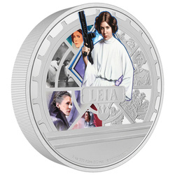Niue: Star Wars - Princesa Leia de color 3 oz Plata 2023 Proof